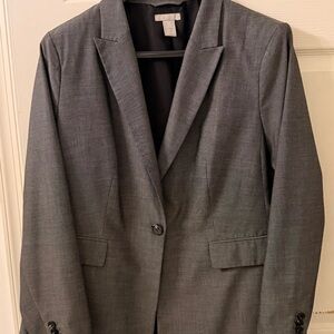 H&M Black and Gray Blazer